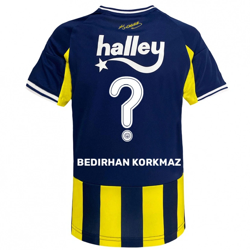 Danxen Mulher Camisola Yağız Bedirhan Korkmaz #0 Amarelo Marinho Branco Principal 2025/26 Camisa Brasil