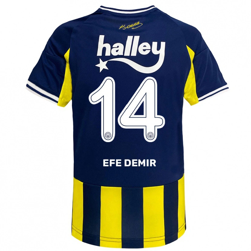 Danxen Mulher Camisola Yiğit Efe Demir #14 Amarelo Marinho Branco Principal 2025/26 Camisa Brasil