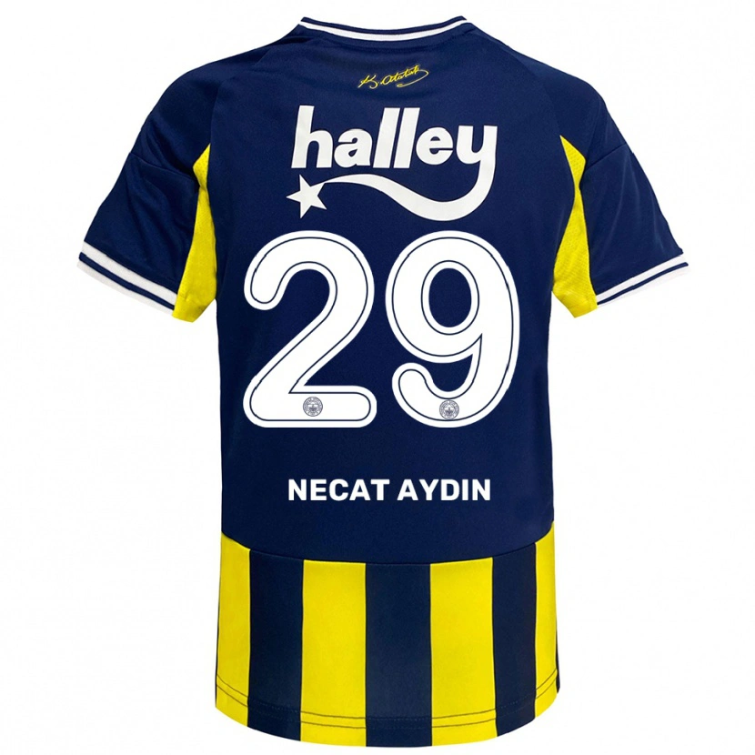 Danxen Mulher Camisola Ahmet Necat Aydın #29 Amarelo Marinho Branco Principal 2025/26 Camisa Brasil