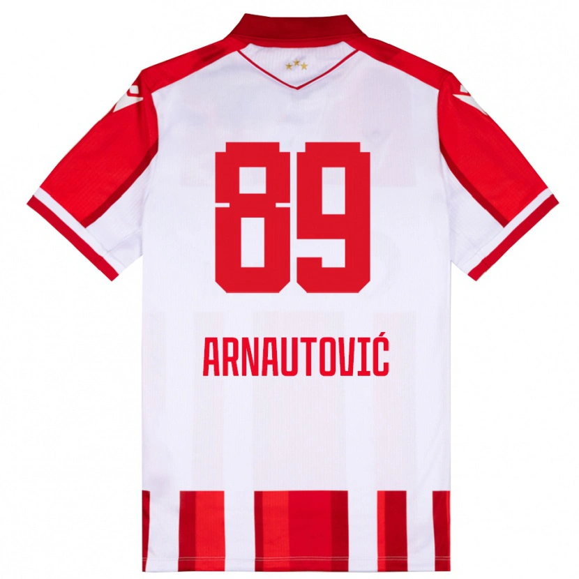 Danxen Mulher Camisola Marko Arnautovic #89 Vermelho Branco Principal 2025/26 Camisa Brasil