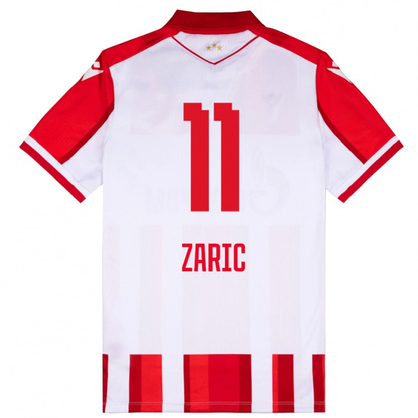 Danxen Mulher Camisola Luka Zaric #11 Vermelho Branco Principal 2025/26 Camisa Brasil