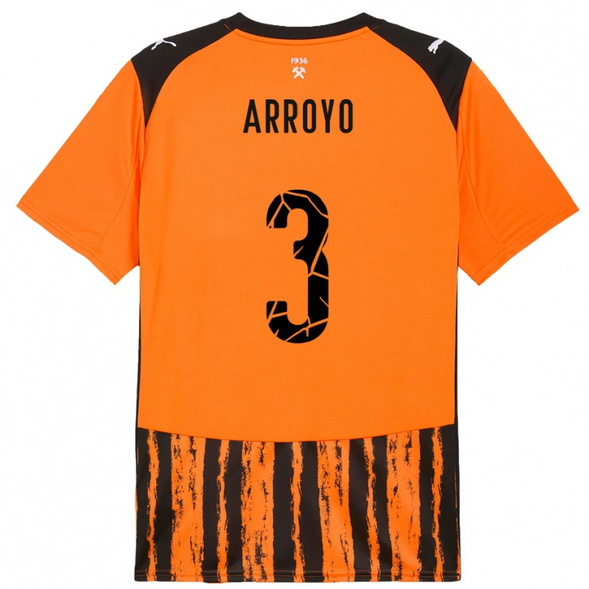 Danxen Mulher Camisola Diego Arroyo #3 Laranja Preto Principal 2025/26 Camisa Brasil