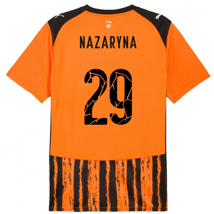 Danxen Mulher Camisola Yegor Nazaryna #29 Laranja Preto Principal 2025/26 Camisa Brasil
