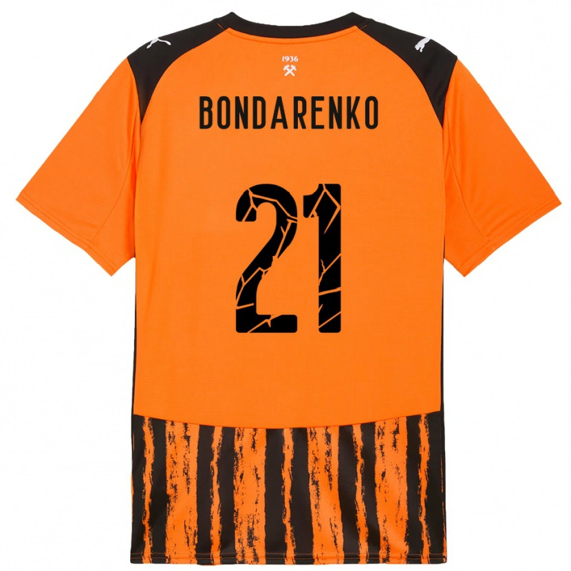 Danxen Mulher Camisola Artem Bondarenko #21 Laranja Preto Principal 2025/26 Camisa Brasil
