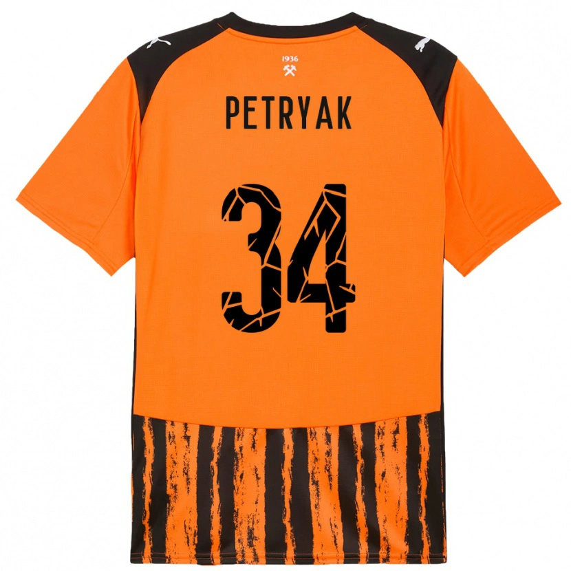 Danxen Mulher Camisola Ivan Petryak #34 Laranja Preto Principal 2025/26 Camisa Brasil