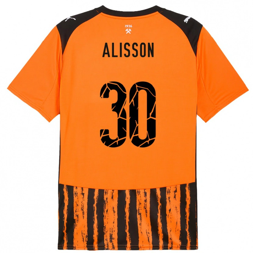 Danxen Mulher Camisola Alisson #30 Laranja Preto Principal 2025/26 Camisa Brasil