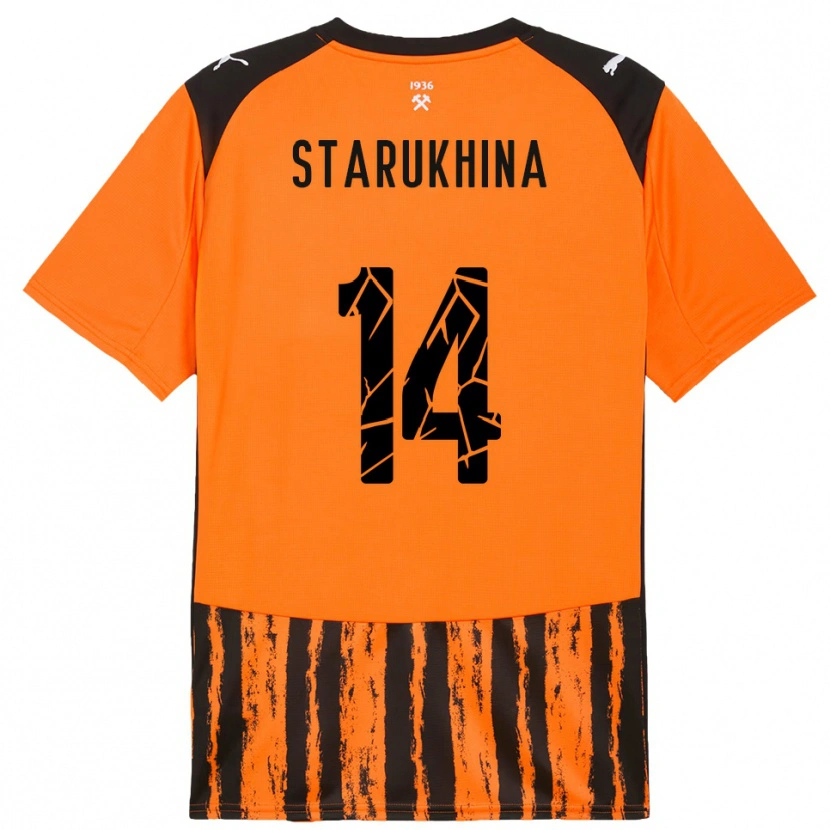 Danxen Mulher Camisola Alina Starukhina #14 Laranja Preto Principal 2025/26 Camisa Brasil