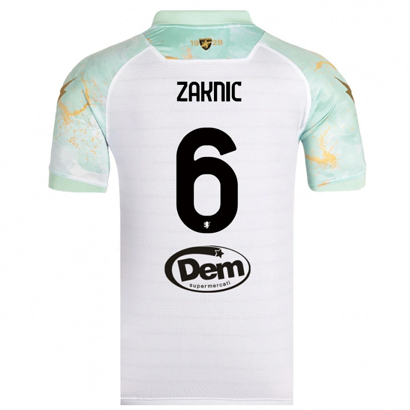 Danxen Mulher Camisola Lazar Zaknic #6 Branco Preto Alternativa 2025/26 Camisa Brasil