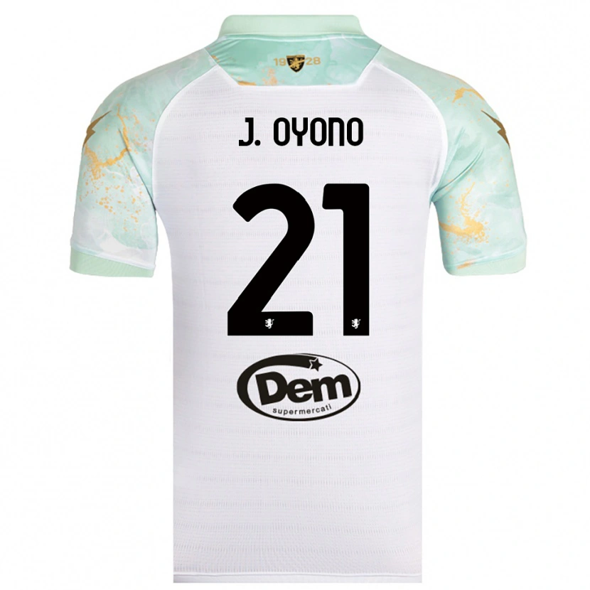 Danxen Mulher Camisola Jérémy Oyono #21 Branco Preto Alternativa 2025/26 Camisa Brasil