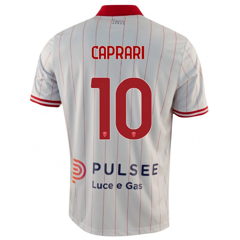 Danxen Mulher Camisola Gianluca Caprari #10 Branco Vermelho Azul Alternativa 2025/26 Camisa Brasil