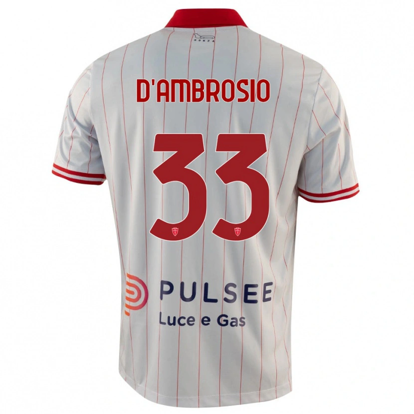Danxen Mulher Camisola Danilo D'ambrosio #33 Branco Vermelho Azul Alternativa 2025/26 Camisa Brasil