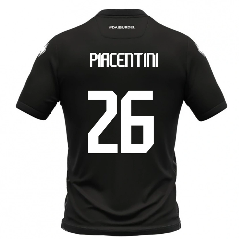 Danxen Mulher Camisola Matteo Piacentini #26 Preto Branco Alternativa 2025/26 Camisa Brasil