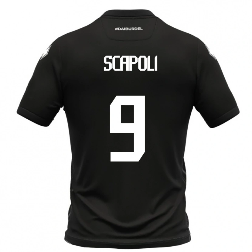 Danxen Mulher Camisola Francesco Scapoli #9 Preto Branco Alternativa 2025/26 Camisa Brasil