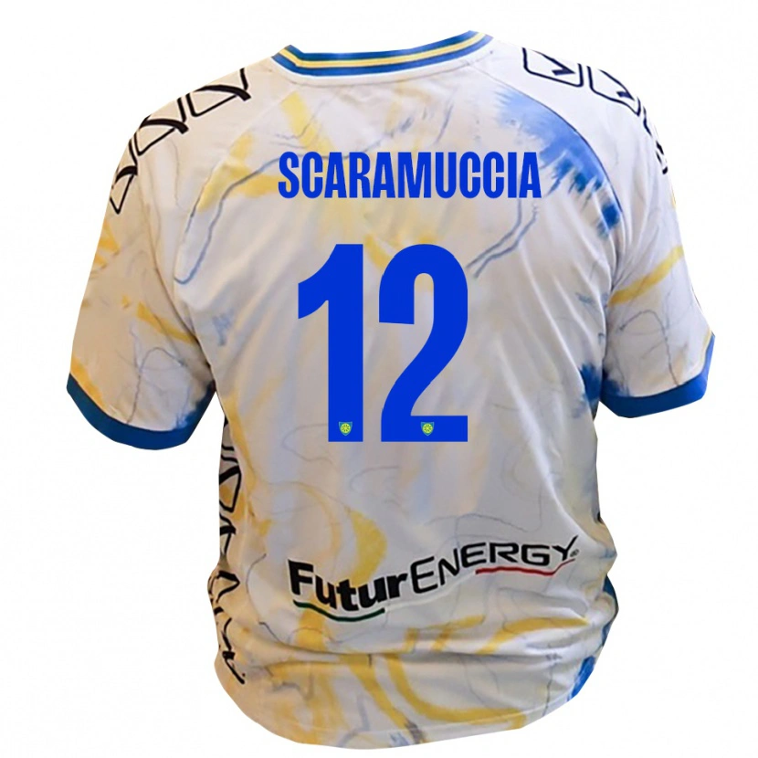 Danxen Mulher Camisola Francesco Scaramuccia #12 Branco Amarelo Azul Alternativa 2025/26 Camisa Brasil