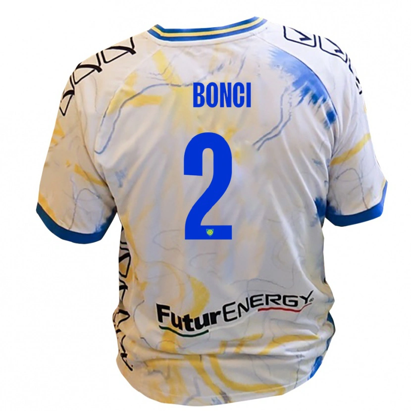 Danxen Mulher Camisola Alberto Bonci #2 Branco Amarelo Azul Alternativa 2025/26 Camisa Brasil
