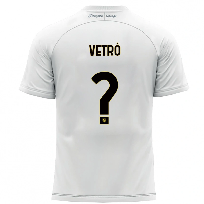 Danxen Mulher Camisola Antonio Vetrò #0 Branco Amarelo Alternativa 2025/26 Camisa Brasil