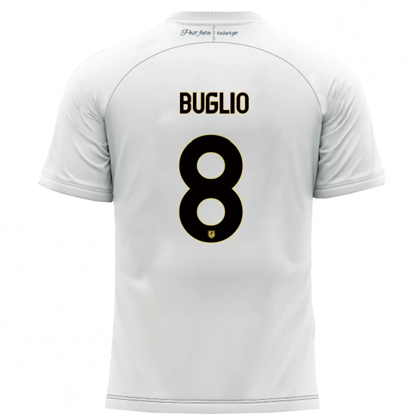 Danxen Mulher Camisola Davide Buglio #8 Branco Amarelo Alternativa 2025/26 Camisa Brasil