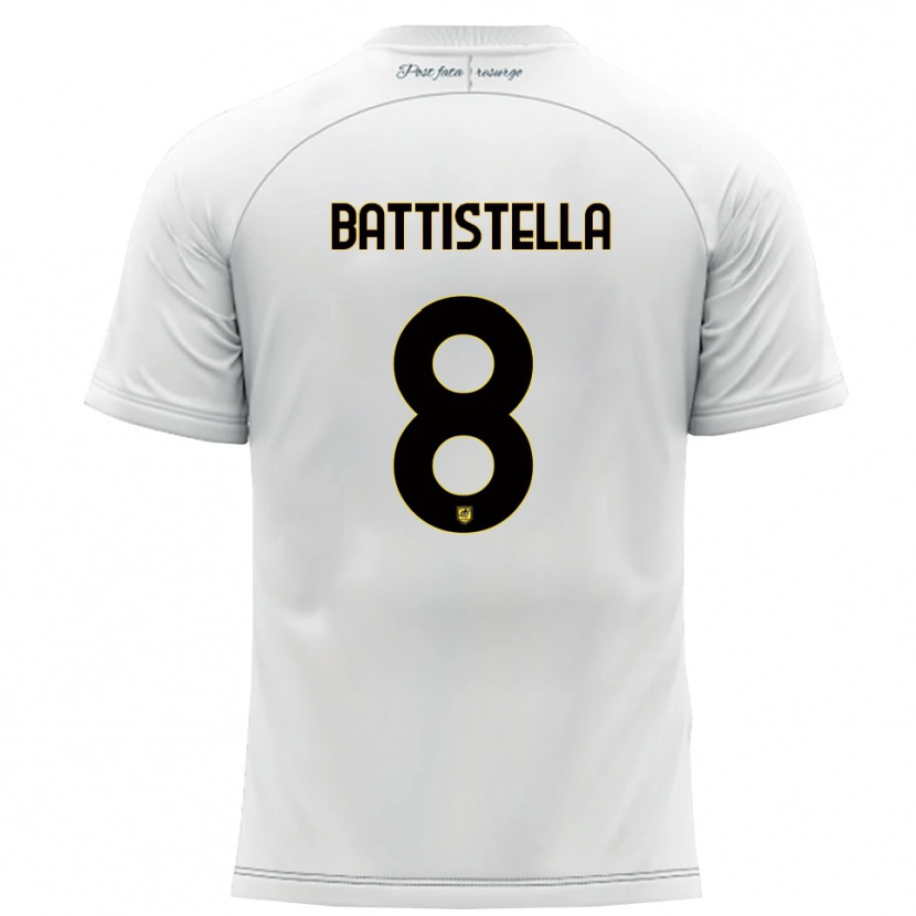 Danxen Mulher Camisola Thomas Battistella #8 Branco Amarelo Alternativa 2025/26 Camisa Brasil