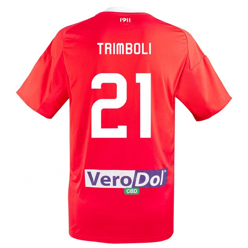 Danxen Mulher Camisola Simone Trimboli #21 Vermelho Branco Alternativa 2025/26 Camisa Brasil