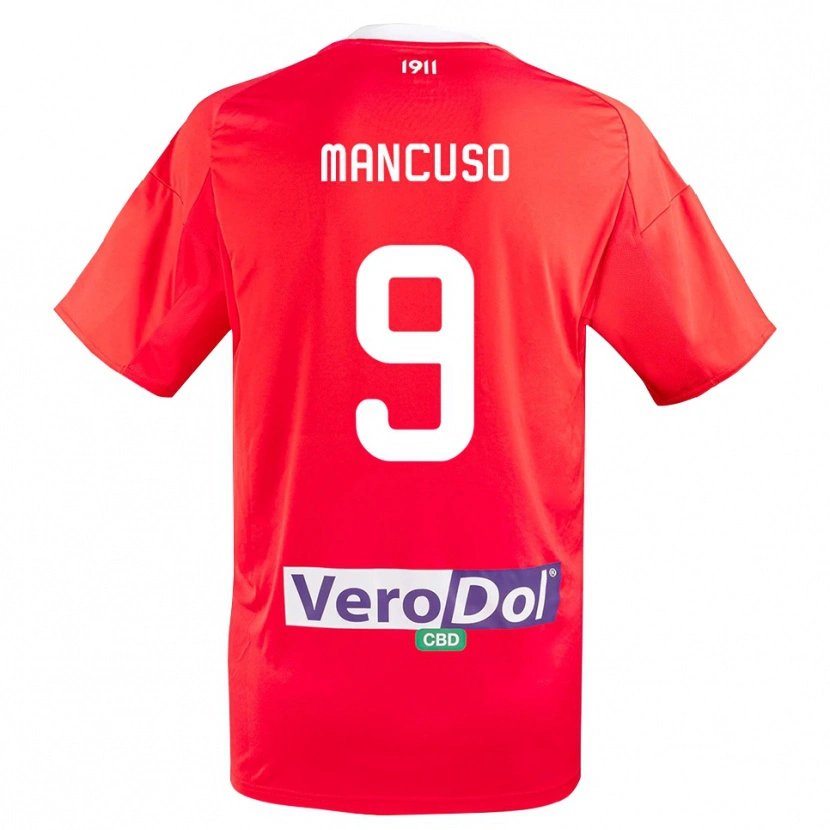 Danxen Mulher Camisola Leonardo Mancuso #9 Vermelho Branco Alternativa 2025/26 Camisa Brasil