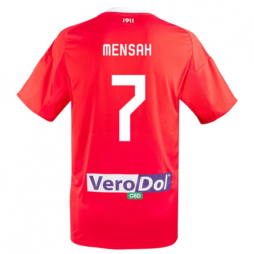 Danxen Mulher Camisola Davis Mensah #7 Vermelho Branco Alternativa 2025/26 Camisa Brasil