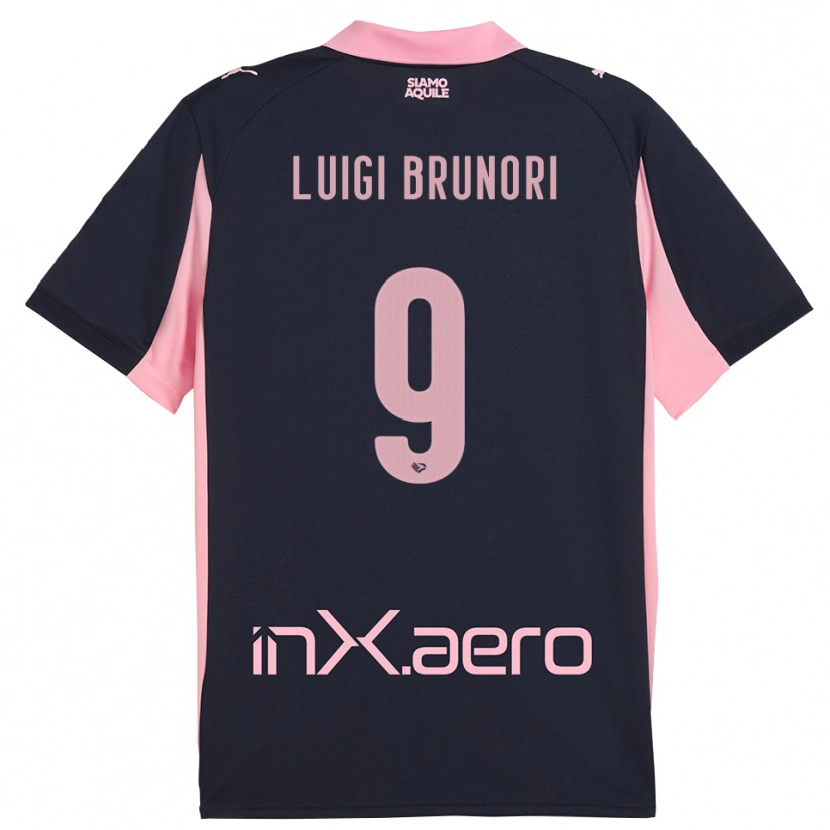 Danxen Mulher Camisola Matteo Luigi Brunori #9 Marinho Rosa Alternativa 2025/26 Camisa Brasil
