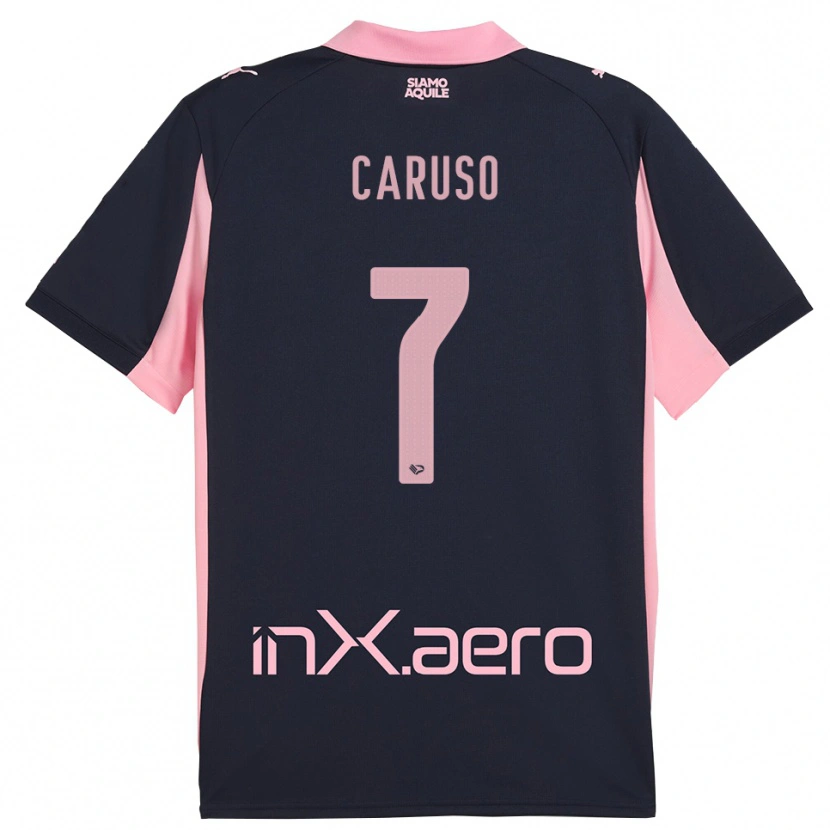 Danxen Mulher Camisola Edoardo Caruso #7 Marinho Rosa Alternativa 2025/26 Camisa Brasil