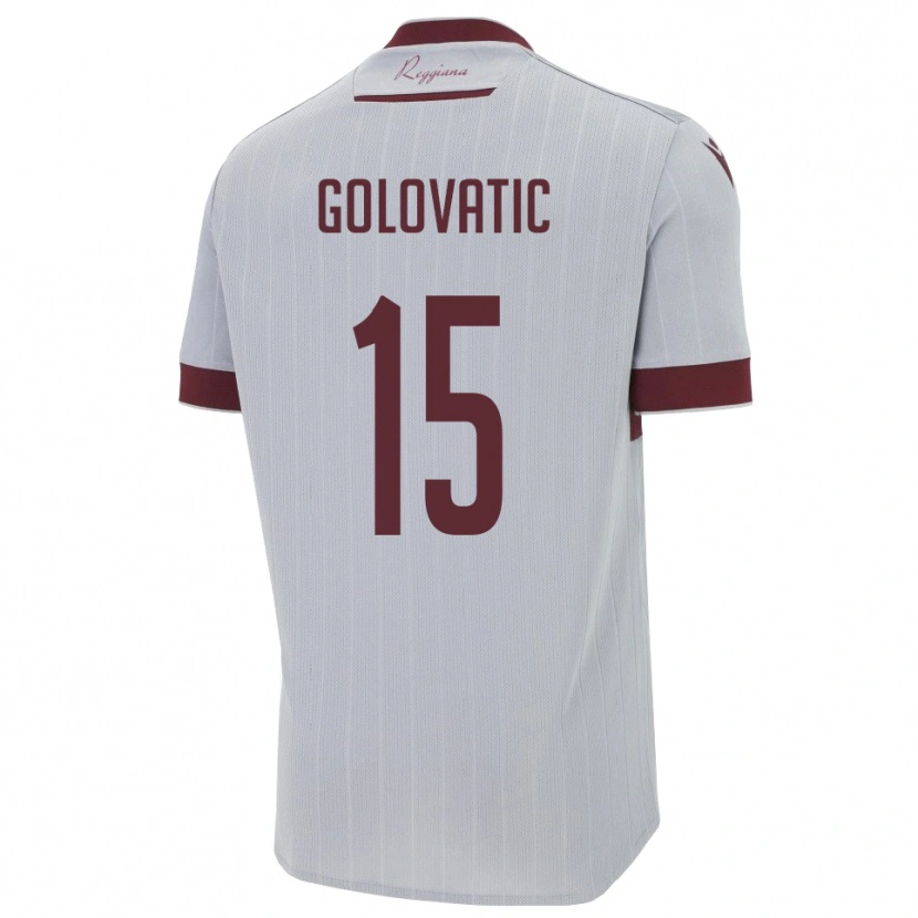 Danxen Mulher Camisola Daniel Golovatic #15 Borgonha Branco Alternativa 2025/26 Camisa Brasil