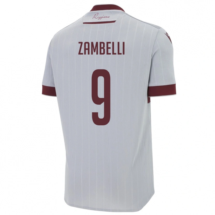 Danxen Mulher Camisola Alessio Zambelli #9 Borgonha Branco Alternativa 2025/26 Camisa Brasil