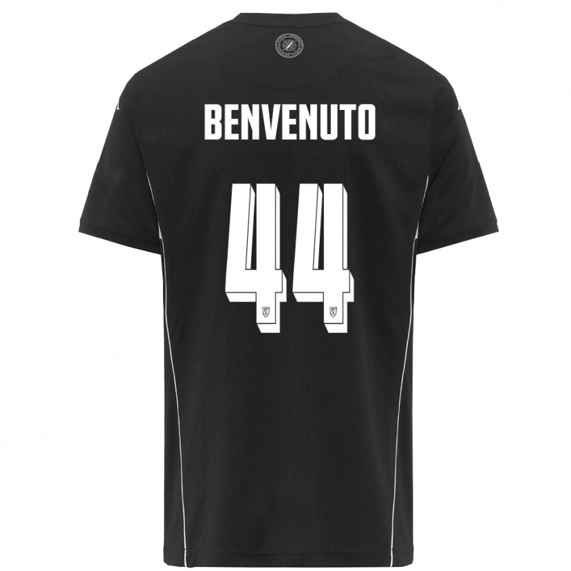 Danxen Mulher Camisola Mattia Benvenuto #44 Preto Branco Alternativa 2025/26 Camisa Brasil