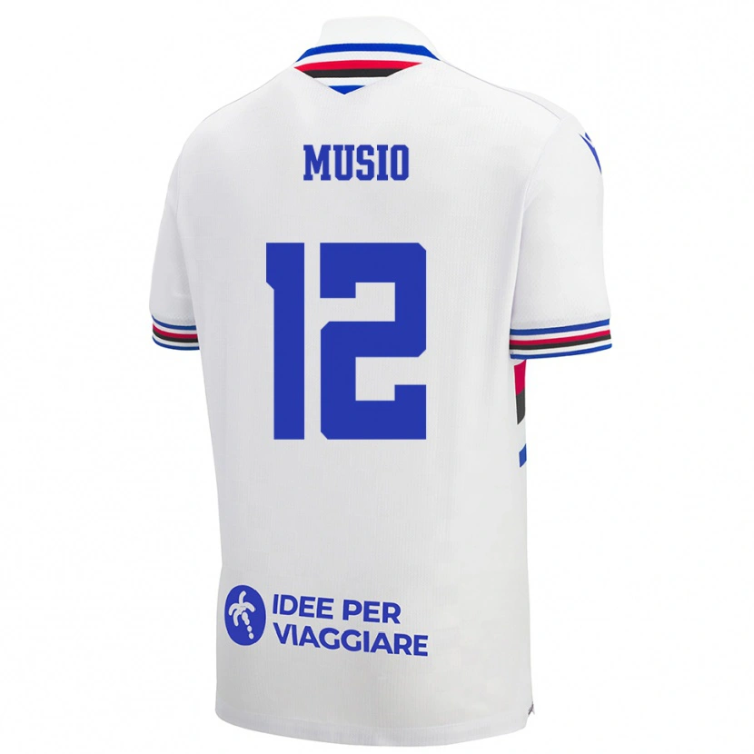 Danxen Mulher Camisola Luca Musio #12 Branco Azul Vermelho Alternativa 2025/26 Camisa Brasil