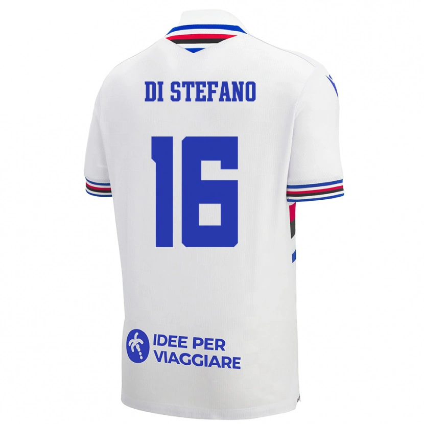 Danxen Mulher Camisola Lorenzo Di Stefano #16 Branco Azul Vermelho Alternativa 2025/26 Camisa Brasil