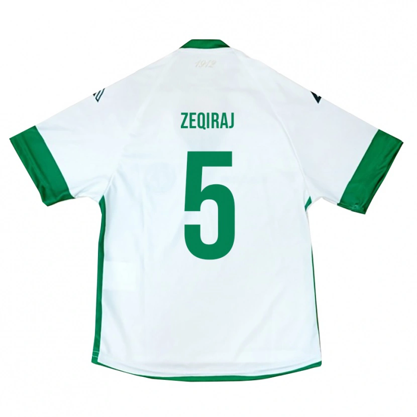 Danxen Mulher Camisola Leon Zeqiraj #5 Branco Verde Azul Alternativa 2025/26 Camisa Brasil