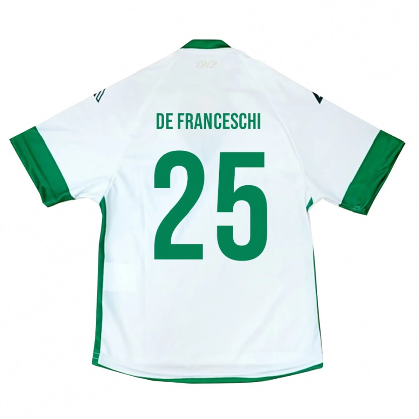 Danxen Mulher Camisola Edoardo De Franceschi #25 Branco Verde Azul Alternativa 2025/26 Camisa Brasil