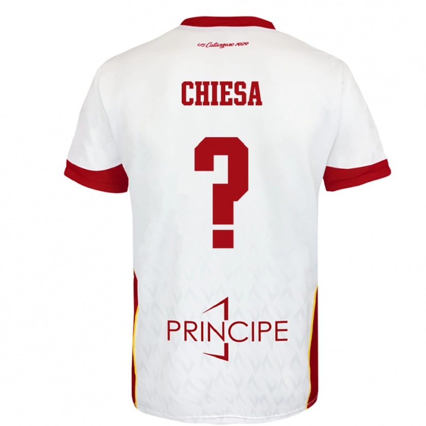 Danxen Mulher Camisola Riccardo Chiesa #0 Branco Vermelho Alternativa 2025/26 Camisa Brasil
