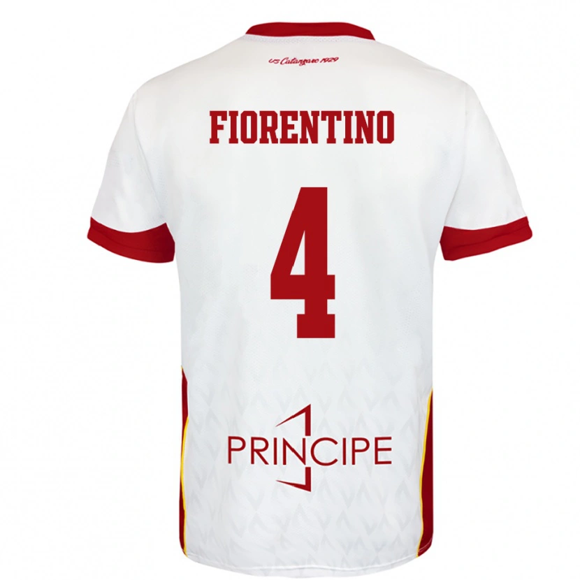 Danxen Mulher Camisola Carlo Fiorentino #4 Branco Vermelho Alternativa 2025/26 Camisa Brasil