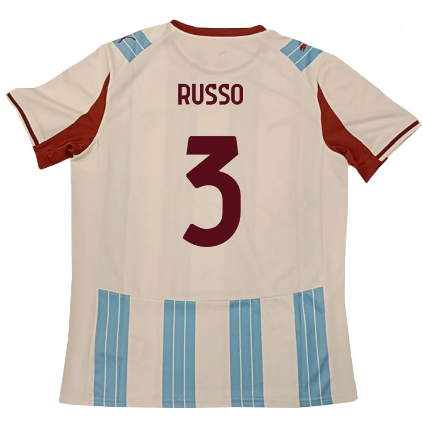 Danxen Mulher Camisola Mattia Russo #3 Azul Celeste Branco Alternativa 2025/26 Camisa Brasil