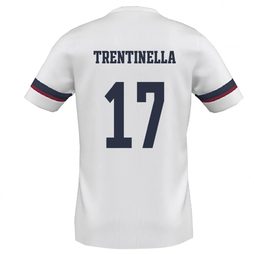 Danxen Mulher Camisola Marco Trentinella #17 Branco Vermelho Alternativa 2025/26 Camisa Brasil