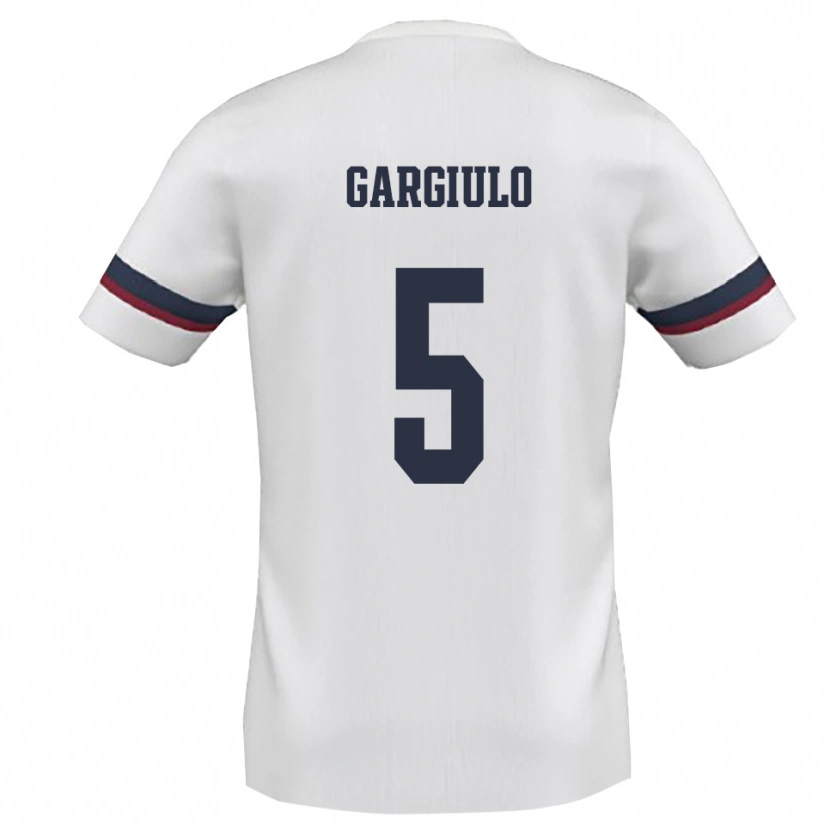 Danxen Mulher Camisola Mario Gargiulo #5 Branco Vermelho Alternativa 2025/26 Camisa Brasil