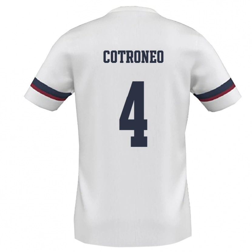 Danxen Mulher Camisola Antonio Cotroneo #4 Branco Vermelho Alternativa 2025/26 Camisa Brasil