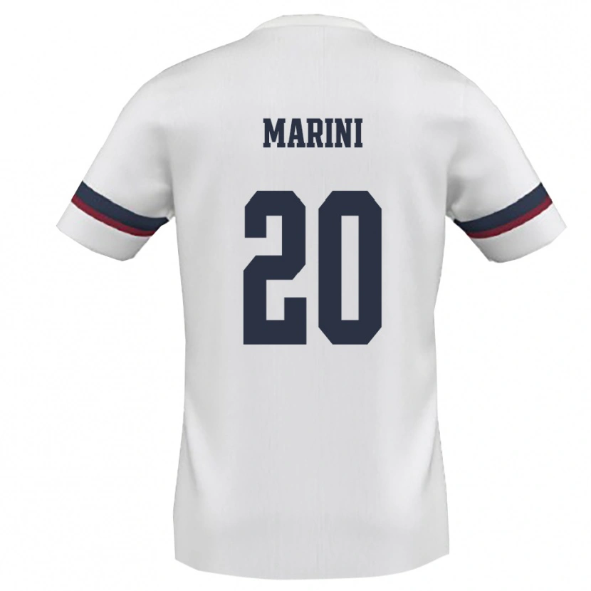 Danxen Mulher Camisola Alfredo Marini #20 Branco Vermelho Alternativa 2025/26 Camisa Brasil