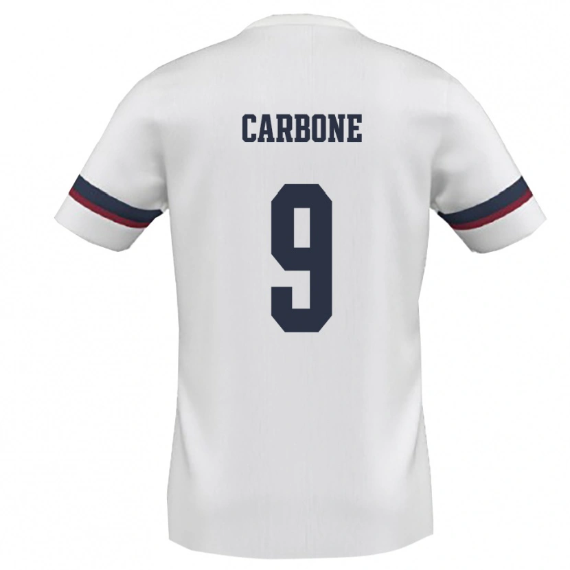 Danxen Mulher Camisola Raffaele Carbone #9 Branco Vermelho Alternativa 2025/26 Camisa Brasil
