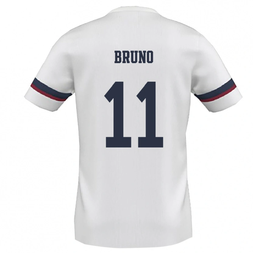 Danxen Mulher Camisola Niccolò Bruno #11 Branco Vermelho Alternativa 2025/26 Camisa Brasil