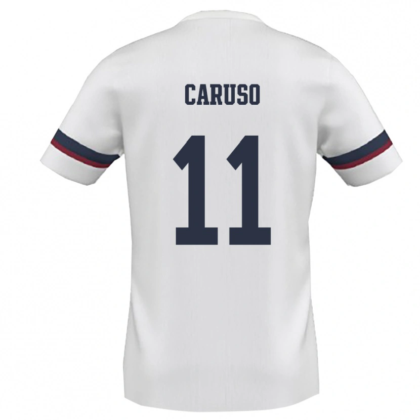 Danxen Mulher Camisola Daniele Caruso #11 Branco Vermelho Alternativa 2025/26 Camisa Brasil
