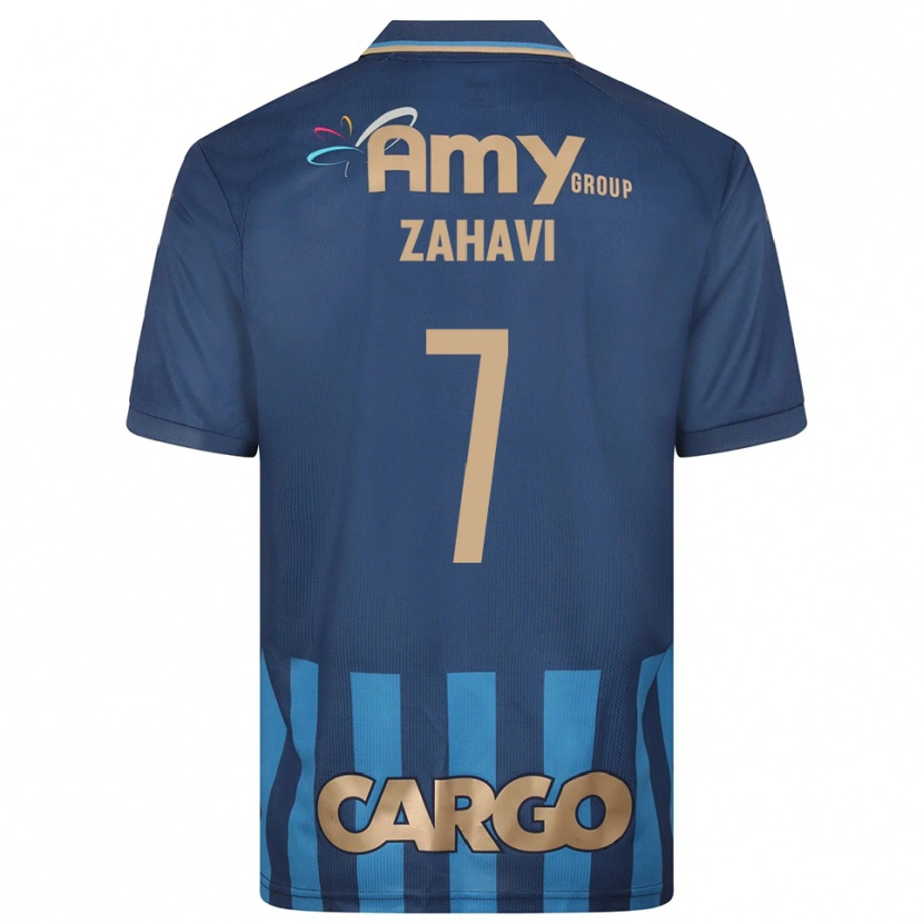 Danxen Mulher Camisola Eran Zahavi #7 Azul Marinho Alternativa 2025/26 Camisa Brasil