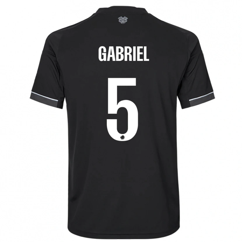 Danxen Mulher Camisola Gabriel Pereira #5 Preto Branco Alternativa 2025/26 Camisa Brasil