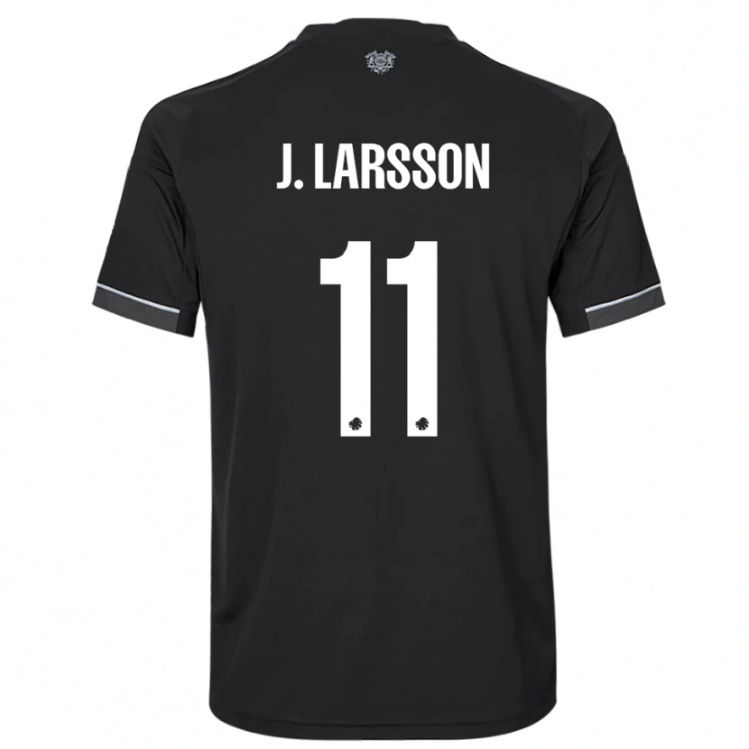 Danxen Mulher Camisola Jordan Larsson #11 Preto Branco Alternativa 2025/26 Camisa Brasil