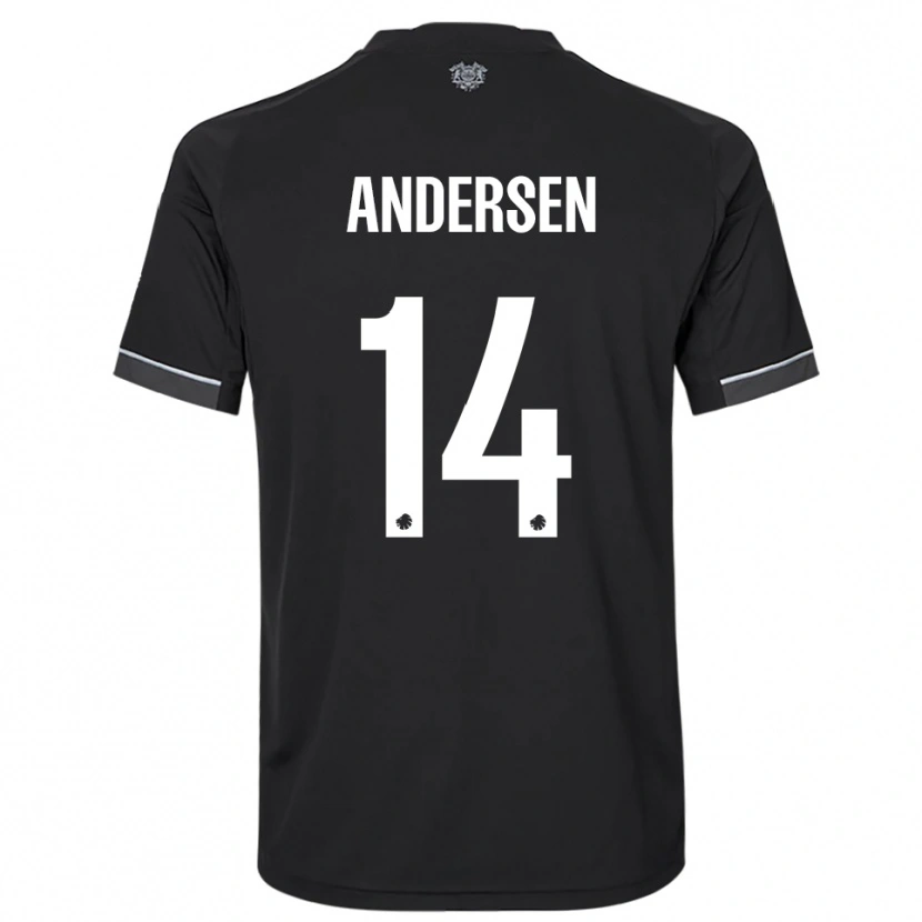 Danxen Mulher Camisola Svava Andersen #14 Preto Branco Alternativa 2025/26 Camisa Brasil