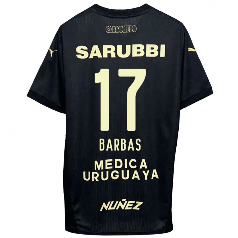 Danxen Mulher Camisola Germán Barbas #17 Preto Dourado Alternativa 2025/26 Camisa Brasil