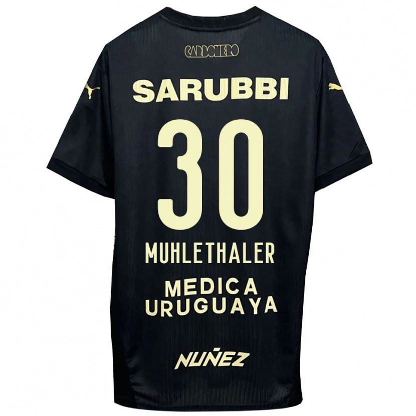 Danxen Mulher Camisola Stiven Muhlethaler #30 Preto Dourado Alternativa 2025/26 Camisa Brasil